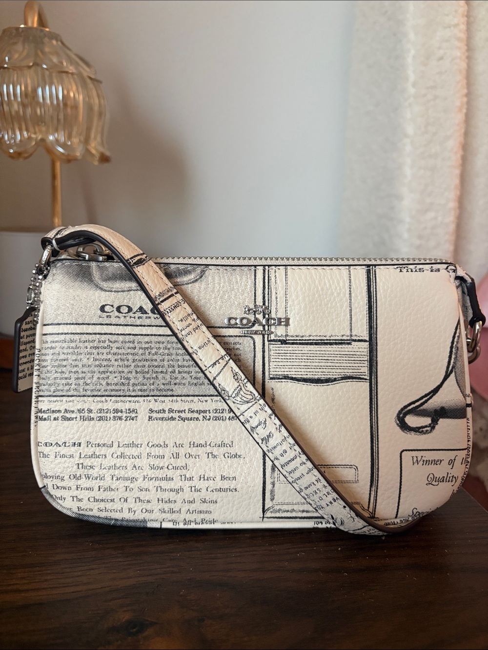 Coach Newspaper Print Nolita Shoulder Bag